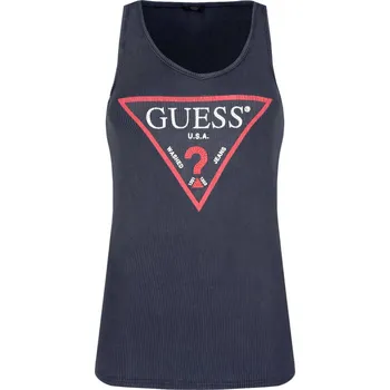 Dámské tričko GUESS JEANS Top ORIGINAL | Barva:tmavě modrá | Velikost:XS