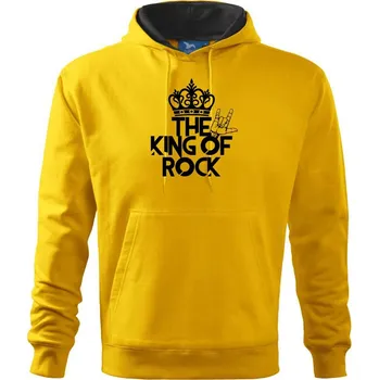 Pánská mikina King of rock - Mikina pánská Cape s kapucí - 5XL ( Žlutá )