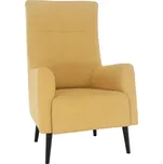 Ergonomické křeslo ušák SAMY, žluto-černé, látka Matana, 120 kg