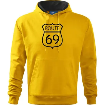 Pánská mikina Route 69 - Mikina pánská Cape s kapucí - 5XL ( Žlutá )