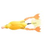 3D DUTÝ KAČÍREK 10CM 40G PLOVOUCÍ- ŽLUTÁ