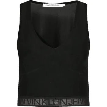Dámské tričko CALVIN KLEIN JEANS Top | Barva:černý | Velikost:M