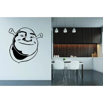 Samolepící dekorace Lepy.cz Samolepka na zeď Shrek Velikost (šířka x výška): 85x89cm, Barevná varianta: Krémová