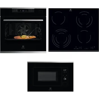 Set domácích spotřebičů ELECTROLUX KOBCS31X + ELECTROLUX EHF6343FOK + ELECTROLUX LMS2203EMX