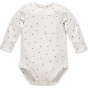 Kojenecký body Pinokio Hello Body s dlouhým rukávem - Ecru, vel. 80