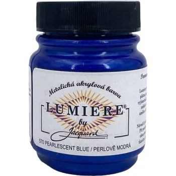 Vodová barva Jacquard Metalické Barvy Lumiere 570 perlově modrá