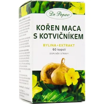 Přírodní produkt Dr. Popov Kořen Maca s kotvičníkem 60 cps.