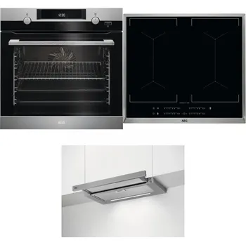 Domácí spotřebič AEG Mastery SteamBake BCK455350M + AEG Mastery DoubleBridge IKE64450XB + AEG DPE5660M