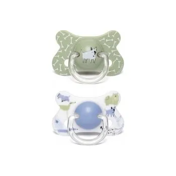 Suavinex FUSION fyziologický dudlík silikon 2ks - Zelený pes +18 m