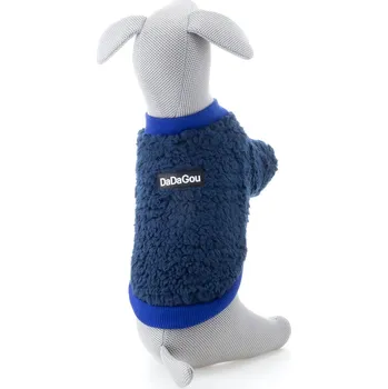 Obleček pro psa Vsepropejska Dadagou hebká mikina pro psa Barva: Tmavě modrá, Délka zad (cm): 27, Obvod hrudníku: 32 - 38 cm