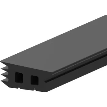 Zábradlí Hahn Steel Těsnění skla 12-12,76, 5000mm- černá