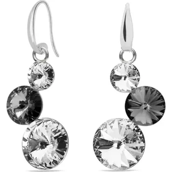 Náušnice Náušnice KW11223CSN se Swarovski Elements Lollipop KW11223CSN Silver Night