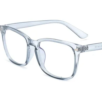 Brýlová obroučka Hranaté brýle proti modrému světlu - Transparentní, tmavě šedé