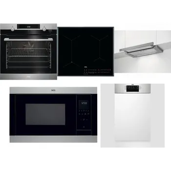 Set domácích spotřebičů AEG Mastery SteamBake BCK455350M + AEG Mastery SenseFry IAE64431FB + AEG DPE5660M + AEG Mastery MSB2547D-M + AEG Mastery MaxiFlex FEE73517PM