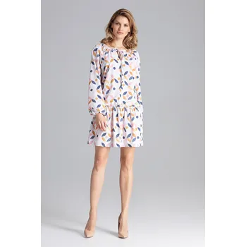 Dámské šaty Volné šaty s raglánovými rukávy M661 FIGL Velikost: L/XL, Barva (Varianta): Vzor 103