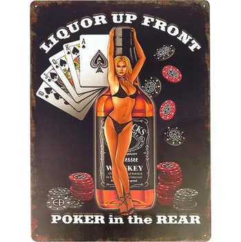 Plechová cedule Retro cedule Poker 30x40cm (dekorace na zeď)