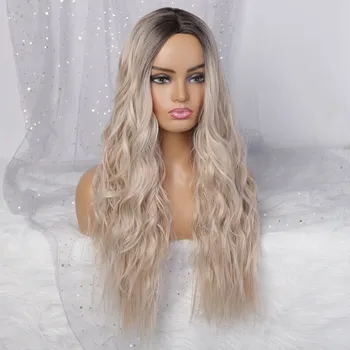 Paruka Zlatá blond dlouhá paruka Eva vlnitá