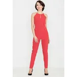 Klasický overal s řetízkem kolo krku K338 LENITIF Barva: Červená, Velikost: XL