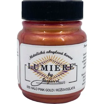 Vodová barva Jacquard Metalické Barvy Lumiere 555 růžovozlatá