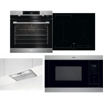 Set domácích spotřebičů AEG Mastery SteamBake BCK455350M + AEG Mastery Bridge IKE64441IB + AEG DGB3523S + AEG Mastery MSB2547D-M