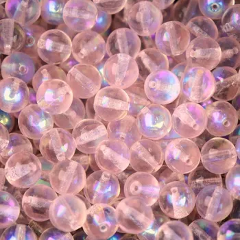 Dětské navlékací korálky Pro Háčkování Korálek skleněný lesklý AB lesk 8 mm 70110/28701