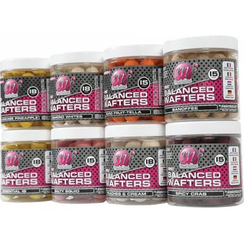 Boilies Mainline neutrálně vyvážené nástrahy High Impact Balanced Wafters Průměr: 15 mm, Příchuť: Banán-smetana