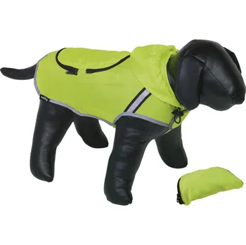 Obleček pro psa Nobby Rainy reflexní pláštěnka pro psa žlutá neon 26cm