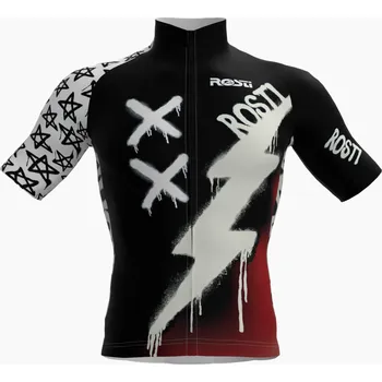 cyklistický dres Pánský cyklistický dres ROSTI GRAFFITI dlouhý zip Velikost: L