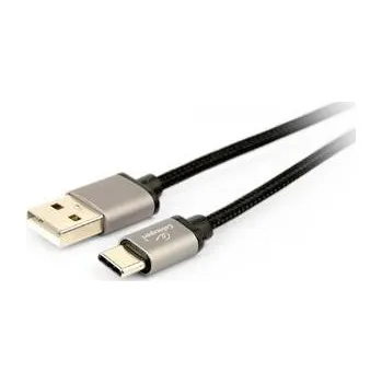 Datový kabel GEMBIRD Kabel CABLEXPERT USB na USB-C kabel (AM/CM), 1,8m, opletený, černý, blister
