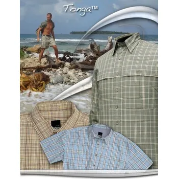 Pánská košile TONGA GEOFF Anderson košile dl.r. hnědá XS