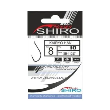 Rybářský háček SHIRO- Háčky Kairyu Han s očkem - 10ks - vel. 4