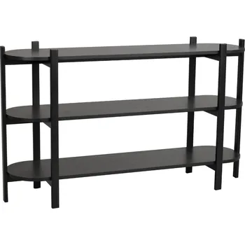 Toaletní stolek Černý dubový toaletní stolek ROWICO TOLSONA 144 x 39 cm