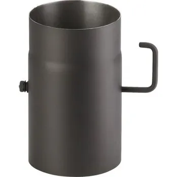 Kouřovod Kouřová roura s klapkou 150/250 mm silnostěnná černá