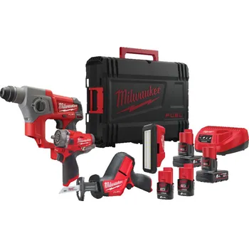 Sada nářadí MILWAUKEE Sada aku nářadí M12 FPP4C-624P, 2x6.0Ah + 2x2.0Ah