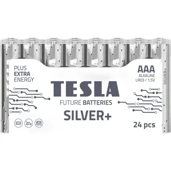 TESLA Silver+ LR03 AAA, 24 ks