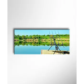 Malvis ® Obraz Klidné pruty u rybníku ROZMĚR (šířka x výška): jednodílný obdélník 100x45 cm