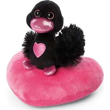 plyšák NICI plyš Love Černá labuť se srdíčkem 10cm, GREEN