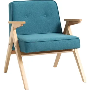 Křeslo Nordic Design Modré látkové křeslo Vinnie