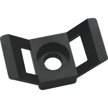 kabelová chránička Příchytka k upevnění stahovacích pásků 30x15x12 Ø5mm černá, bal. - 25ks