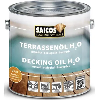 Olej na dřevo Saicos Saicos- TERRASENÖL H2O (Terasový olej na vodní bázi) 0310 - bezbarvý - farblos Velikost balení: 0,75 l + dárek k objednávce nad 1000Kč