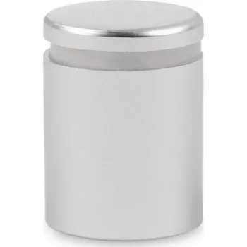 Distanční šroub, stříbrný satén - 25X19 - 4 ks