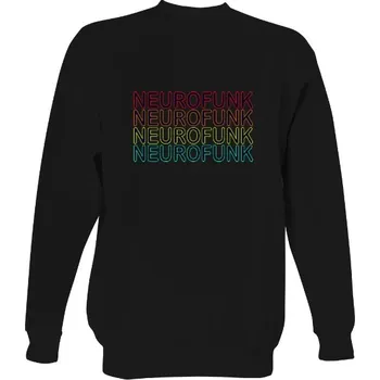 Pánská mikina Mikina bez kapuce Unisex s potiskem NEON NEUROFUNK pánské