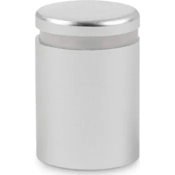 Distanční šroub, stříbrný satén - 25X25 - 4 ks