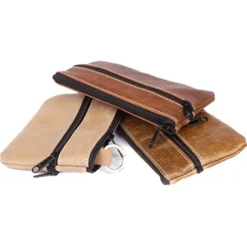 Cavaldi Světle hnědá kožená klíčenka