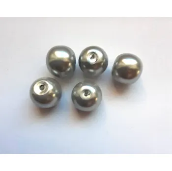 Materiál na výrobu šperku voskové perly 12 mm stříbrné