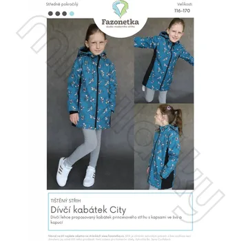 Nit Tištěný střih Dívčí kabátek City | 116-170