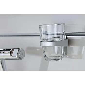 Sklenice Hliníkový držák na sklenice do závěsné lišty.