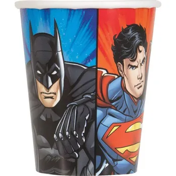 Hračka pro nejmenší UNIQUE EKO Kelímky papírové Liga spravedlnosti 8 ks