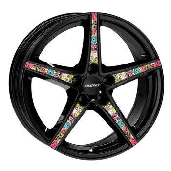 Disk Alu disk ALUTEC Raptr 8x18, 5x114,3, 70.1, ET45 diamant-schwarz mit Stickerbomb