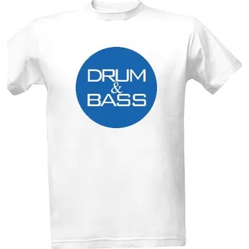 Pánské tričko Tričko s potiskem DRUM & BASS v modrém kruhu pánské